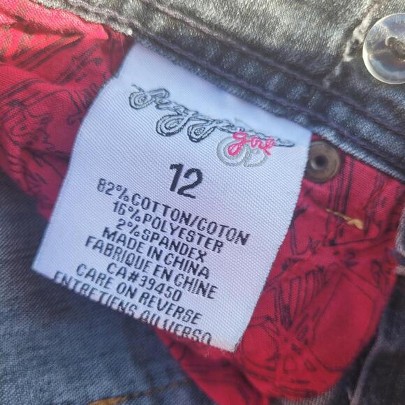 Foxy Jeans Brand Girls Size 12 Y2K 2000s Pants Cute Petite Semi Flared Skinny - Picture 5 of 8